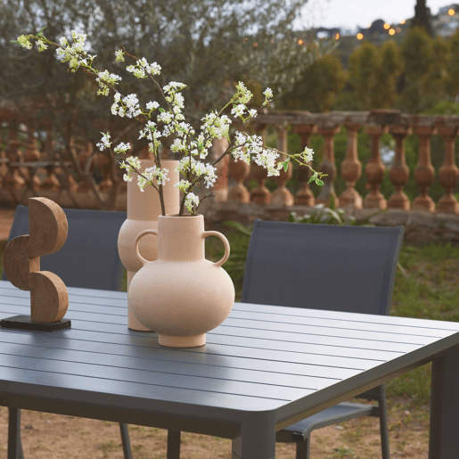 Mesa de jardim de alumínio para 8 lugares, Sacramento, Antracite, 220x100x75 cm