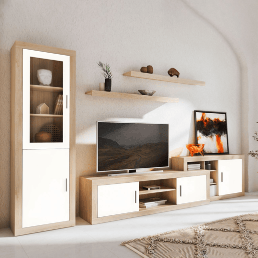 Unidade base Nuka 1 porta Cambria - Branco 130 x 60 x 29,7 cm
