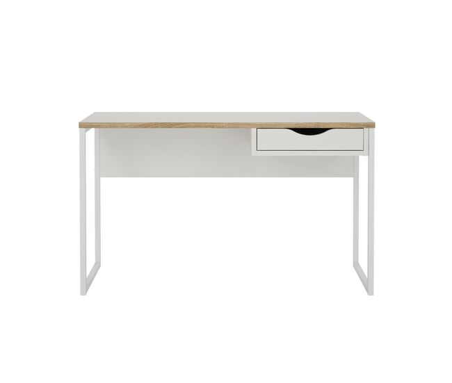 Escritorio 1 cajón con base metálica l130 cm - function