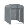 SoBuy Garagem para bicicletas e ferramentas, abrigo de jardim aberto à prova de água com ganchos, cinzento, 120 x 176 x 163 cm, KLS11-DG
