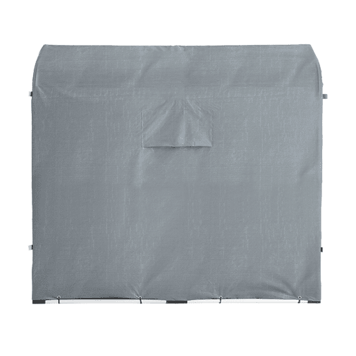 SoBuy Garagem para bicicletas e ferramentas, abrigo de jardim aberto à prova de água com ganchos, cinzento, 120 x 176 x 163 cm, KLS11-DG