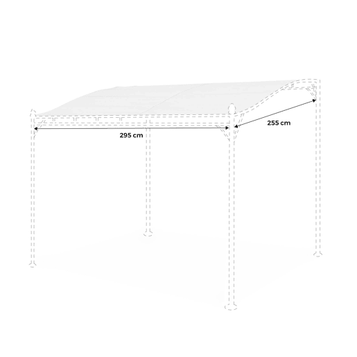 Cobertura de telhado para pérgola, Brestum 3x2.5m, Cobertura de telhado para pérgola, Beige, 250x300x300 cm