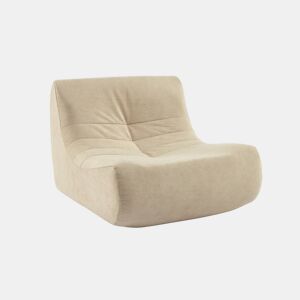 Módulo de sofá modular em tecido veludo, 1 lugar, Sokol veludo, Beige, 91x105x72 cm