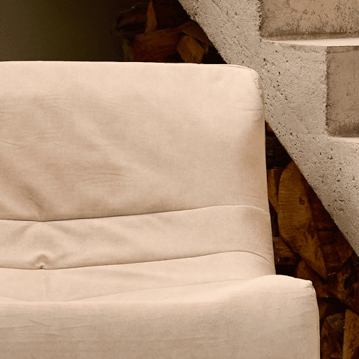 Módulo de sofá modular em tecido veludo, 1 lugar, Sokol veludo, Beige, 91x105x72 cm