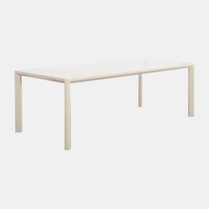 Mesa de jardim em alumínio 8 lugares, Sacramento, Beige, 220x100x75 cm