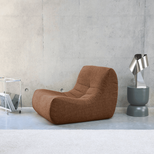Módulo de sofá modular em boucle texturizado, 1 lugar, Sokol boucle, Terracota, 105x91x72 cm