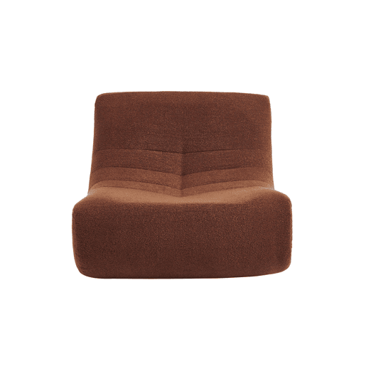 Módulo de sofá modular em boucle texturizado, 1 lugar, Sokol boucle, Terracota, 105x91x72 cm