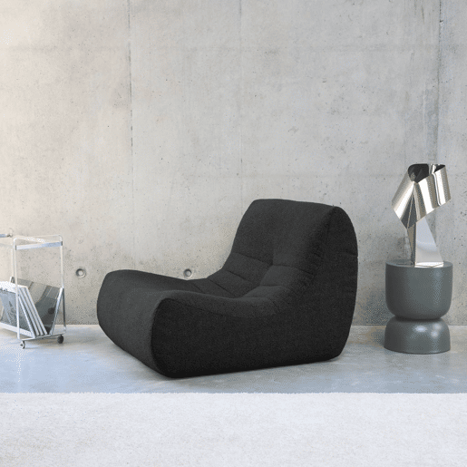 Módulo de sofá modular em boucle texturizado, 1 lugar, Sokol boucle, Preto, 105x91x72 cm