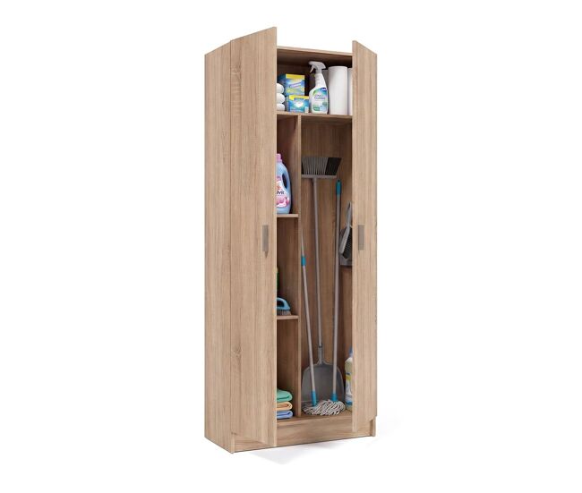 Armario de 2 puertas en roble canadian 73x180 cm multi useful 73