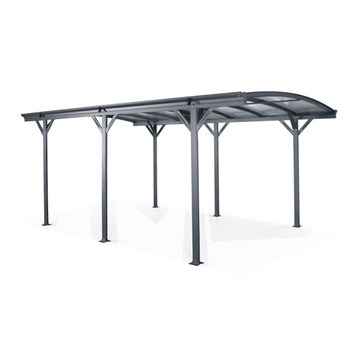 Cobertura de jardim em alumínio e policarbonato, 15m², Le mans, Antracite, 505x302x218 cm