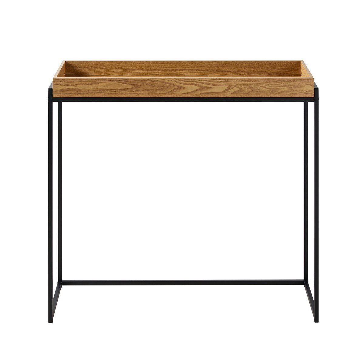 Consola con sobre con bordes elevados y patas de metal negro l100 cm - jessie