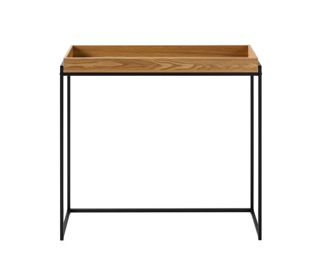 Consola con sobre con bordes elevados y patas de metal negro l100 cm - jessie