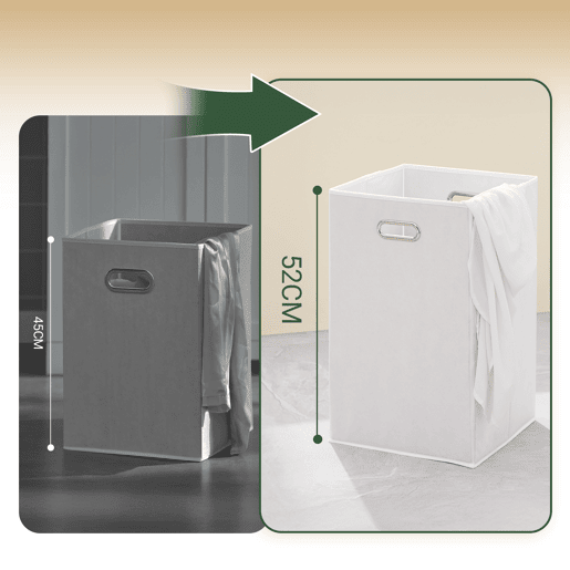 SoBuy Armário de casa de banho com cesto para roupa suja - Armário de casa de banho economizador de espaço com 2 gavetas e 2 sacos extraíveis - Armário para roupa suja para entrada ou cozinha em madeira, branco, 78 x 38 x 90 cm, BZR33-II-W
