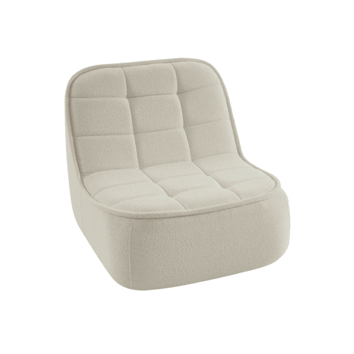 Cadeira confortável em boucle texturizado, 1 lugar, Boni, Branco sujo, 93x104x85 cm Cadeira confortável em boucle texturizado, 1 lugar, Boni, Branco sujo, 93x104x85 cm