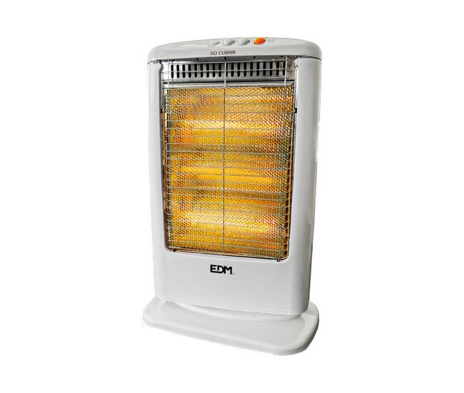 Estufa de cuarzo edm 07117 07117 blanco 1200 w