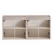 Conjunto mueble lavabo doble 4 puertas y columna Manoa Conjunto mueble lavabo doble 4 puertas y columna Manoa Madera