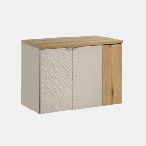 Móvel de toucador de 3 portas Manoa Caxemira e Madeira 80cm