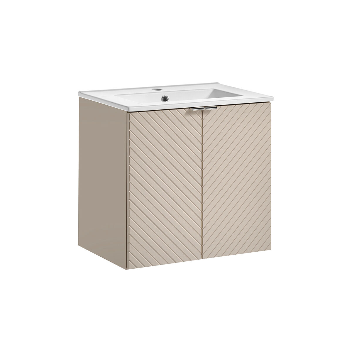 Mueble lavabo individual encastrado 60cm 2 puertas manoa cachemira