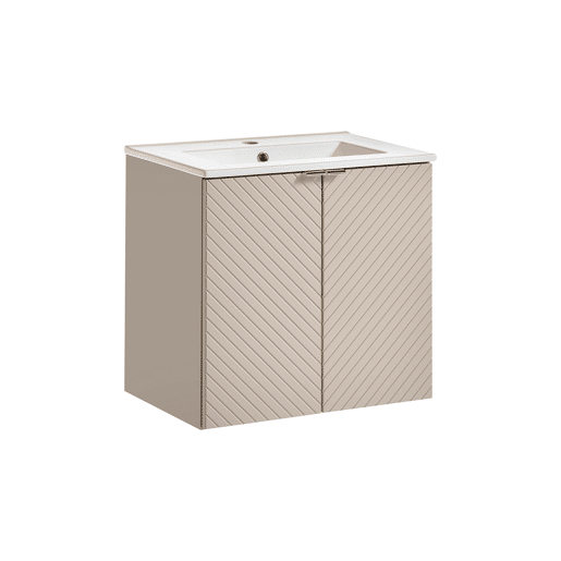 Móvel de lavatório simples 60cm 2 portas Manoa Caxemira