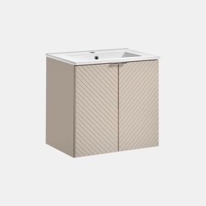 Móvel de lavatório simples 60cm 2 portas Manoa Caxemira