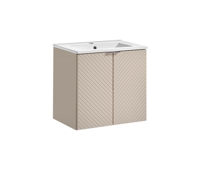 Mueble lavabo individual encastrado 60cm 2 puertas manoa cachemira