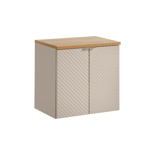 Móvel de lavatório 60cm 2 portas Móvel de lavatório Manoa Caxemira e Madeira