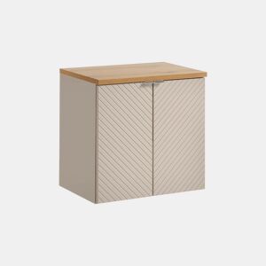 Móvel de lavatório 60cm 2 portas Móvel de lavatório Manoa Caxemira e Madeira