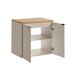 Conjunto mueble lavabo individual 2 puertas y columna Manoa Conjunto mueble lavabo individual 2 puertas y columna Manoa Madera