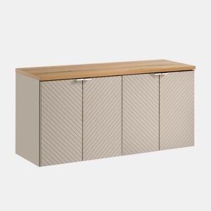 Móvel de toucador 120cm 4 portas móvel de toucador Manoa Caxemira e Madeira