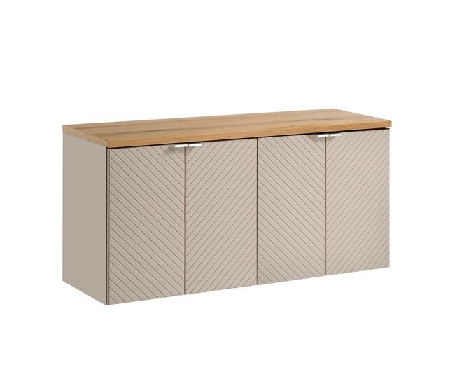 Mueble bajo lavabo 120cm 4 puertas encimera manoa cachemira y madera