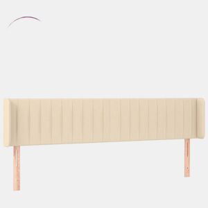 vidaXL Cabeceira de cama c luzes LED tecido 183x16x7888 cm cor creme