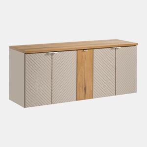 Móvel de toucador 140cm 5 portas Manoa Caxemira e Madeira