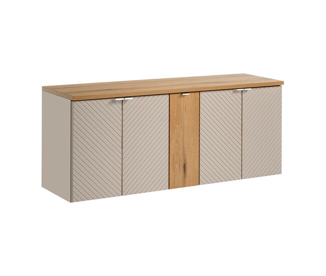 Mueble bajo lavabo 140cm 5 puertas Manoa Cachemira y Madera