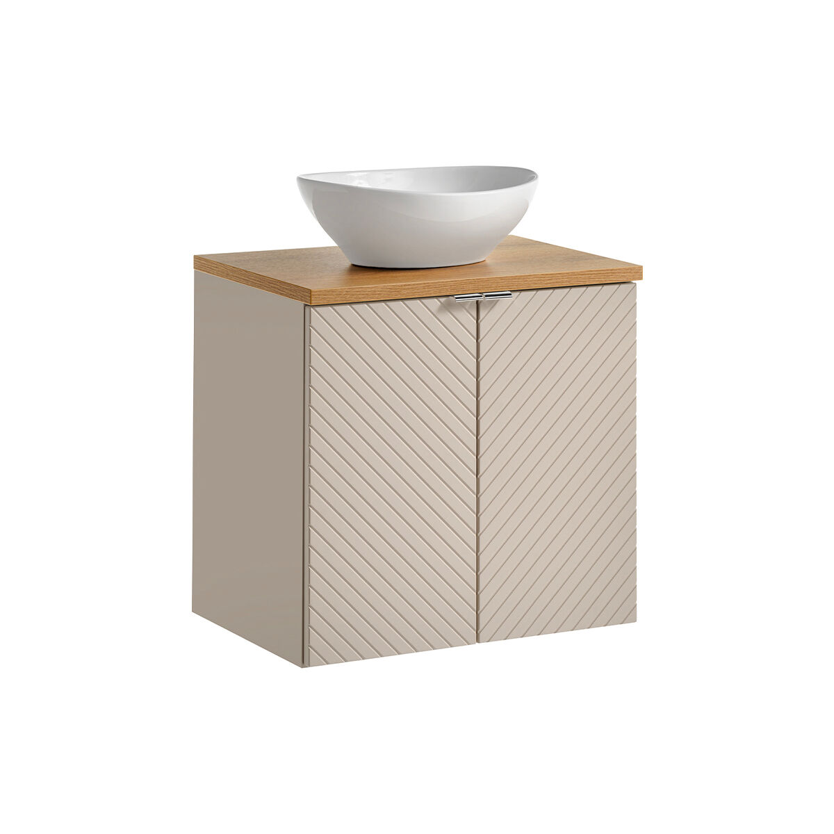 Mueble bajo lavabo 60cm 2 puertas manoa cachemira y madera