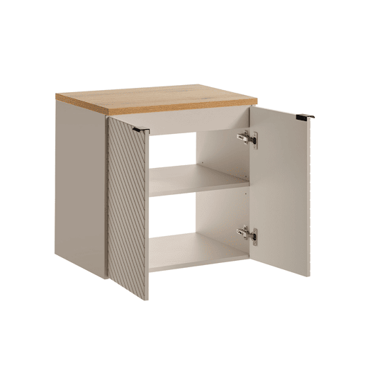 Móvel de casa de banho simples Manoa Caxemira e Madeira 60cm 2 portas