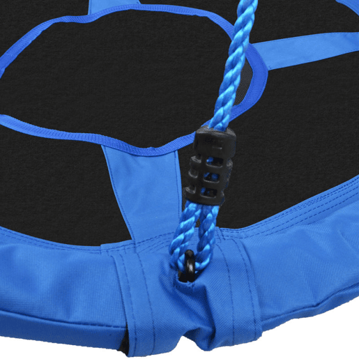 HOMCOM Baloiço para Criança tipo Ninho Baloiço Infantil Redondo acima de 3 Anos Carga Máx. 100 kg Interior e Exterior Ø100x180 cm Azul