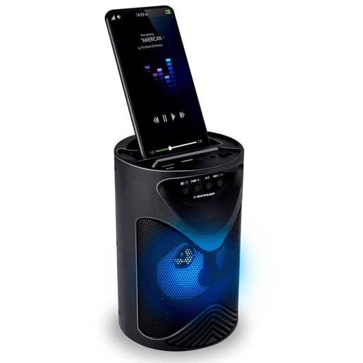 Altifalante Bluetooth Dunlop TWS 15 W Preto USB Altifalante Bluetooth Dunlop TWS 15 W Preto USB