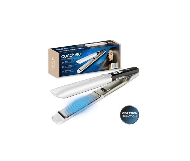 Cecotec plancha de pelo profesional con cable ritualcare twerk. 65w, tecnología de placas vibrantes, temperatura ajustable