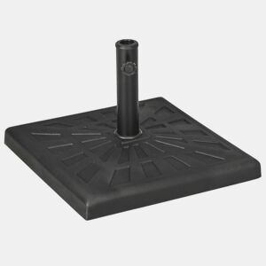 Outsunny Base para Chapéu de Sol de Resina 19 kg Base para Chapéu de Sol com Mastro de Ø323848 mm para Jardim Varanda Pátio 51x51x32 cm Preto