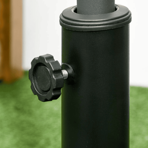 Outsunny Base para Chapéu de Sol de Resina 19 kg Base para Chapéu de Sol com Mastro de Ø323848 mm para Jardim Varanda Pátio 51x51x32 cm Preto