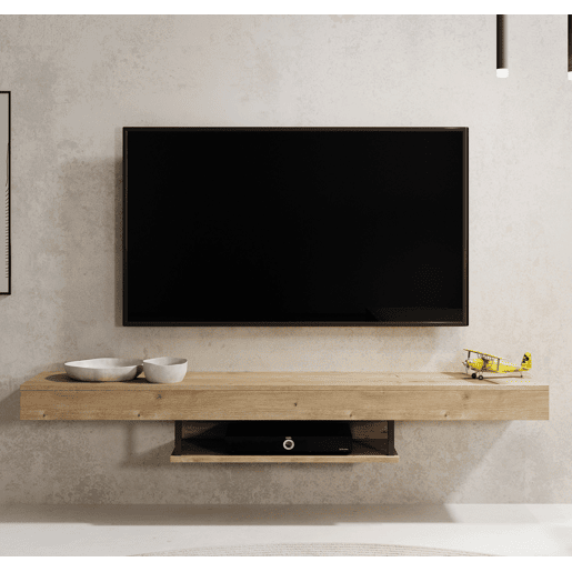 Móvel TV Suspenso Sala de estar e jantar Sonoma 150x29,6x22 Aydin Muebles Bonitos