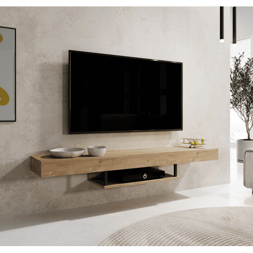 Móvel TV Suspenso Sala de estar e jantar Sonoma 150x29,6x22 Aydin Muebles Bonitos