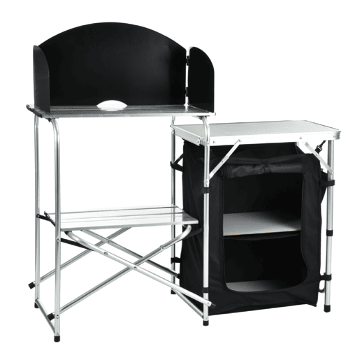 Mesa dobrável para cozinha de campismo 146x46x70cm - Ideal para campismo e churrasco