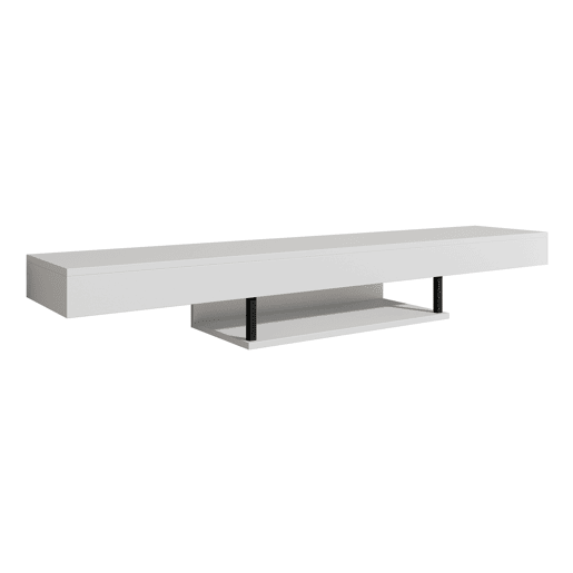 Móvel TV Suspenso Sala de estar e jantar Branco 150x29,6x22 Aydin Muebles Bonitos