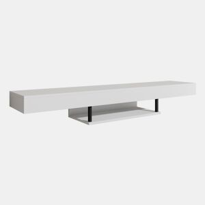 Móvel TV Suspenso Sala de estar e jantar Branco 150x29,6x22 Aydin Muebles Bonitos