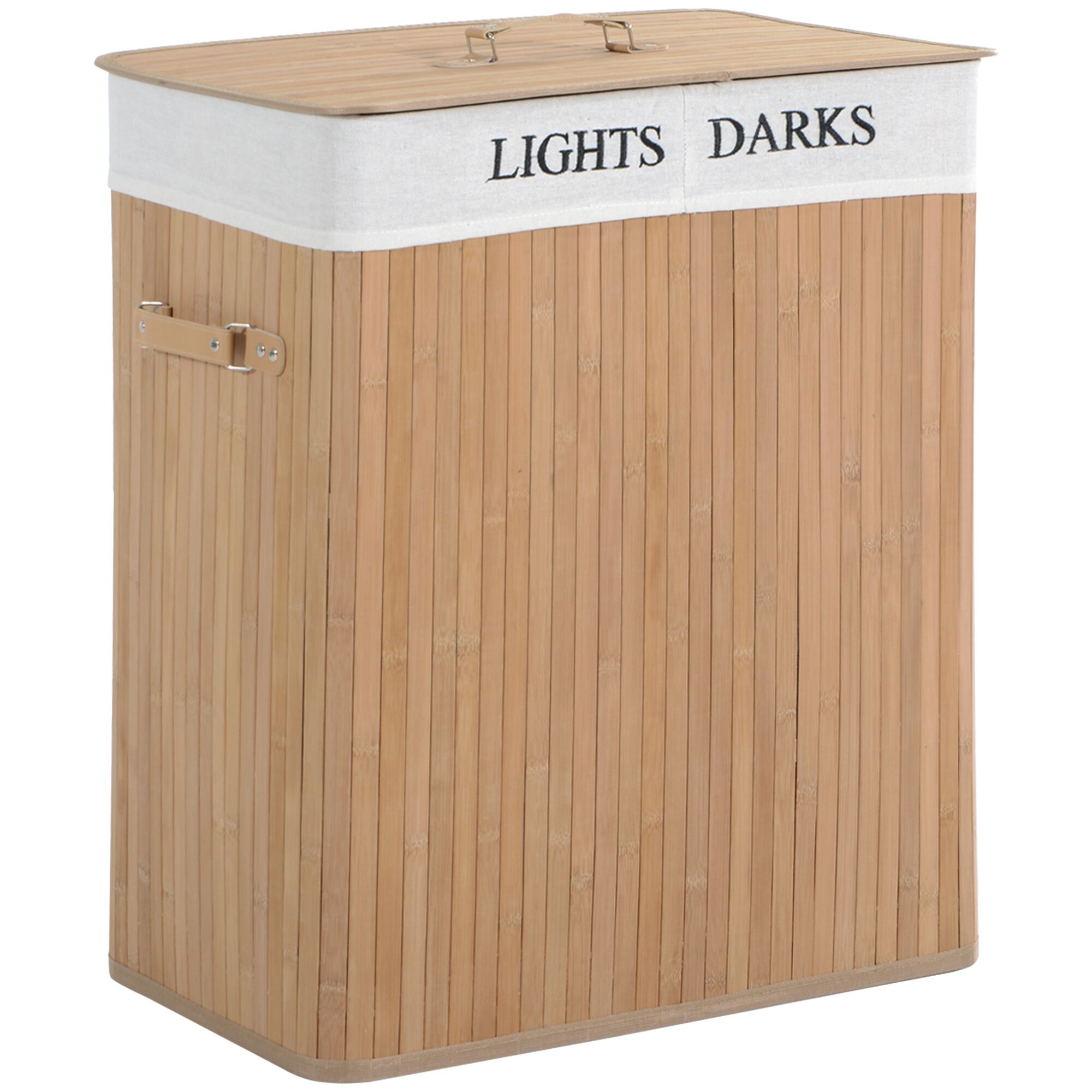 Cesta para Ropa Sucia Bambú HOMCOM, hogar - baño