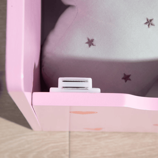 ZONEKIZ Baú Infantil 2 em 1 Baú de Armazenamento Organizador de Brinquedos para Crianças acima de 18 Meses com Tampa de Fechamento Seguro para Dormitório Sala de Jogos Carga 50kg 60x30x50cm Rosa