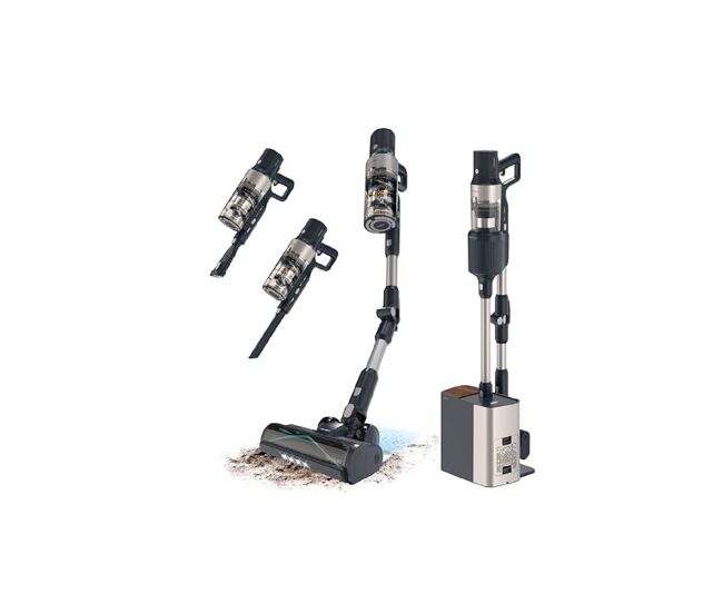 Cecotec aspiradora escoba sin cable conga rockstar 5500 hurricane station flex, max 220 aw, 700 w, base de autovaciado