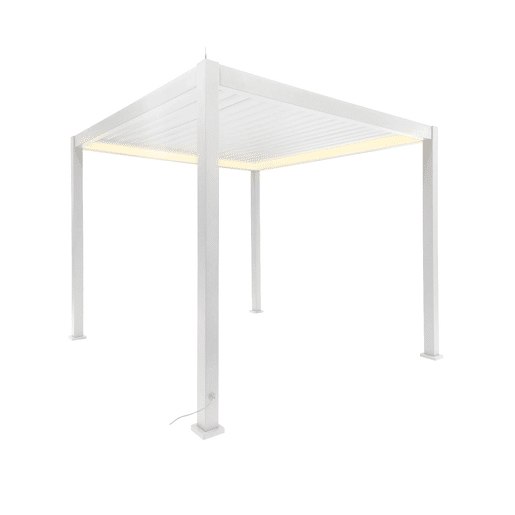 Pérgula bioclimática 3x3 m elétrica em alumínio com iluminação LED Pérgula bioclimática 3x3 m elétrica em alumínio com iluminação LED