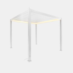 Pérgula bioclimática 3x3 m elétrica em alumínio com iluminação LED